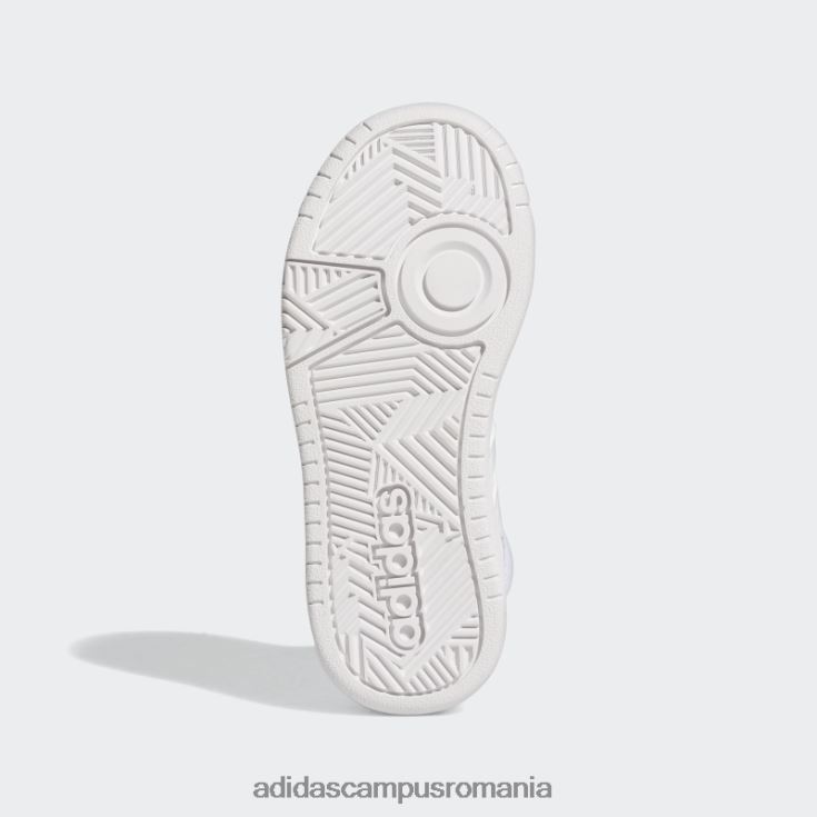 adidas campus romania pantofi mijlocii hoops alb copii alb/gri J266N217990
