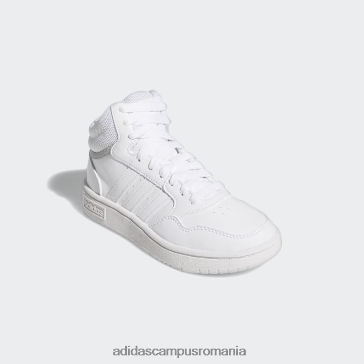 adidas campus romania pantofi mijlocii hoops alb copii alb/gri J266N217990