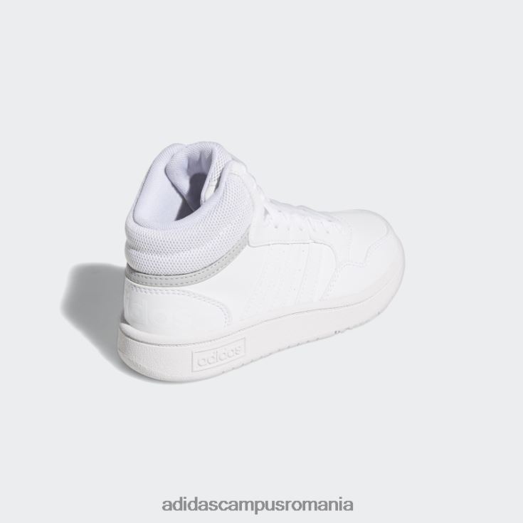 adidas campus romania pantofi mijlocii hoops alb copii alb/gri J266N217990