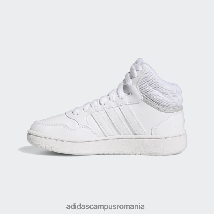 adidas campus romania pantofi mijlocii hoops alb copii alb/gri J266N217990