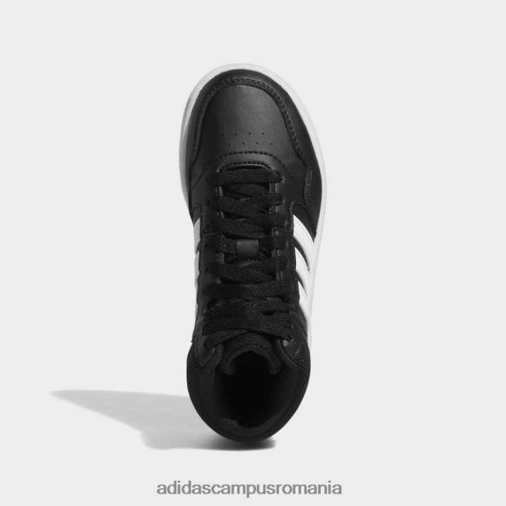 adidas campus romania pantofi mijlocii hoops negri copii negru/alb/gri J266N217756