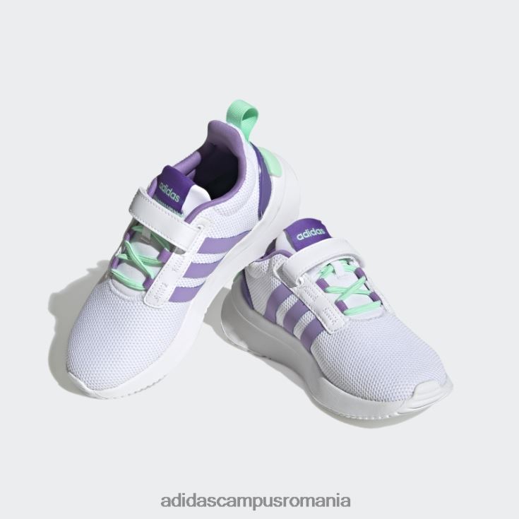 adidas campus romania pantofi mint racer tr21 copii alb/violet/mentă J266N211375
