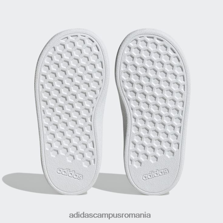 adidas campus romania pantofi negri cu cârlig și buclă, stil de viață grand Court, adidas copii negru/albastru/verde curte J266N217595