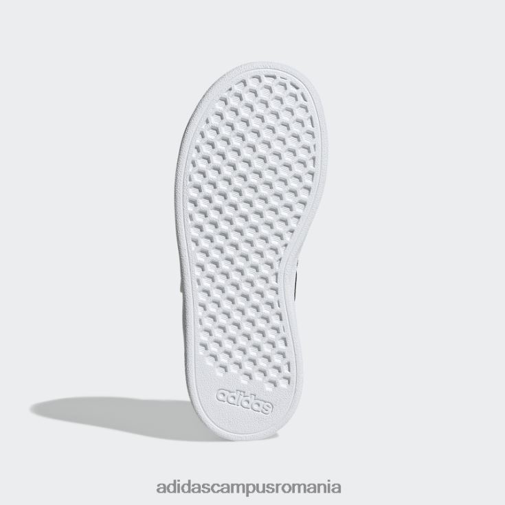 adidas campus romania pantofi negri cu dantelă elastică grand court court și cu curea superioară copii alb negru J266N211342