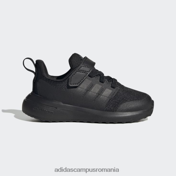 adidas campus romania pantofi negri fortarun 2.0 cloudfoam cu dantela elastica cu bretele adidas copii negru/carbon J266N211217