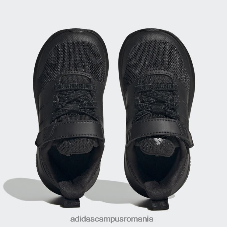 adidas campus romania pantofi negri fortarun 2.0 cloudfoam cu dantela elastica cu bretele adidas copii negru/carbon J266N211217