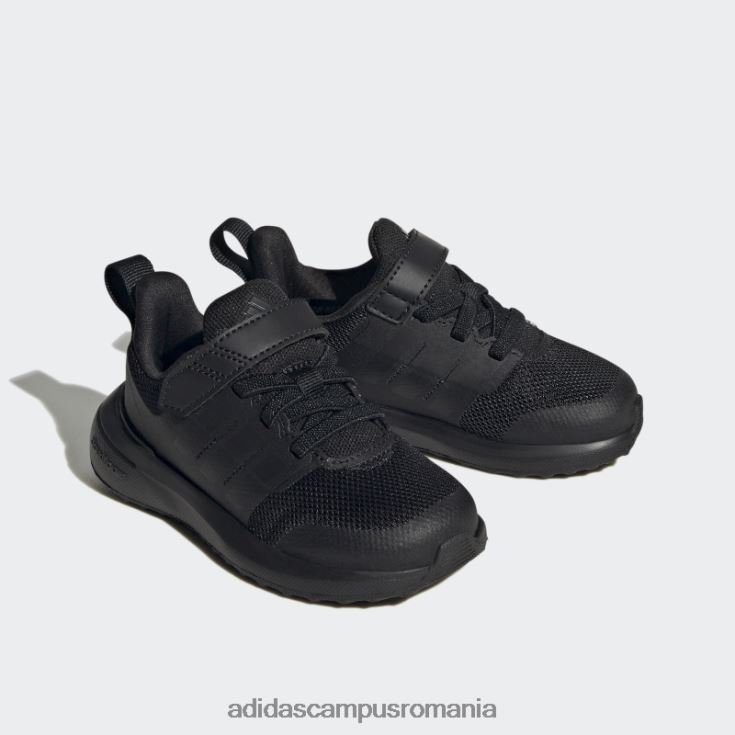 adidas campus romania pantofi negri fortarun 2.0 cloudfoam cu dantela elastica cu bretele adidas copii negru/carbon J266N211217