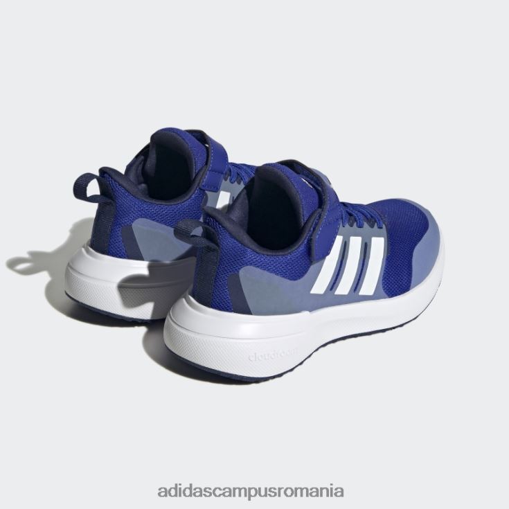 adidas campus romania pantofi negri fortarun 2.0 cloudfoam cu dantela elastica cu curea copii albastru alb J266N217698