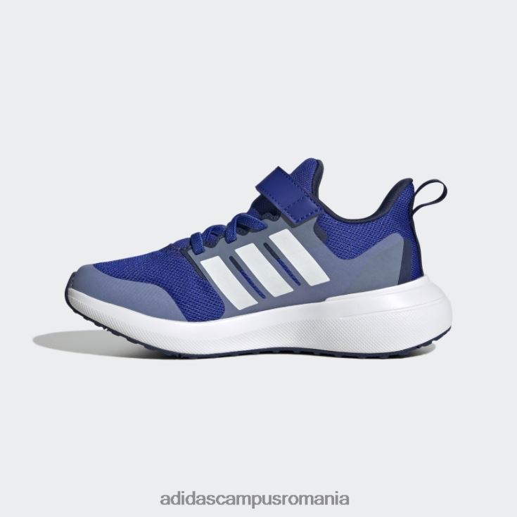 adidas campus romania pantofi negri fortarun 2.0 cloudfoam cu dantela elastica cu curea copii albastru alb J266N217698