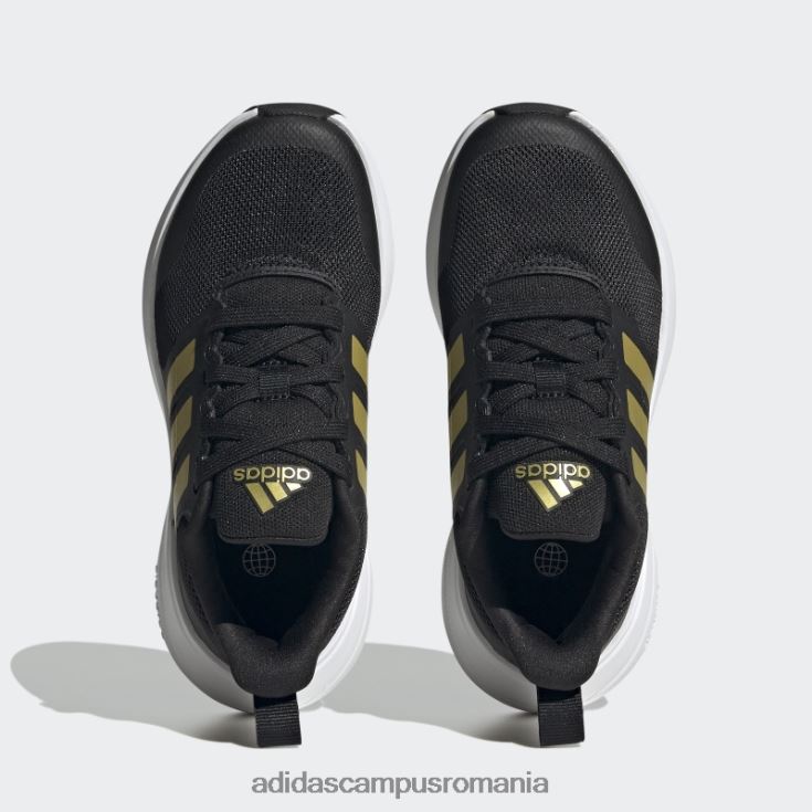 adidas campus romania pantofi negri fortarun 2.0 cloudfoam dantela copii negru/auriu metalic/alb J266N211158
