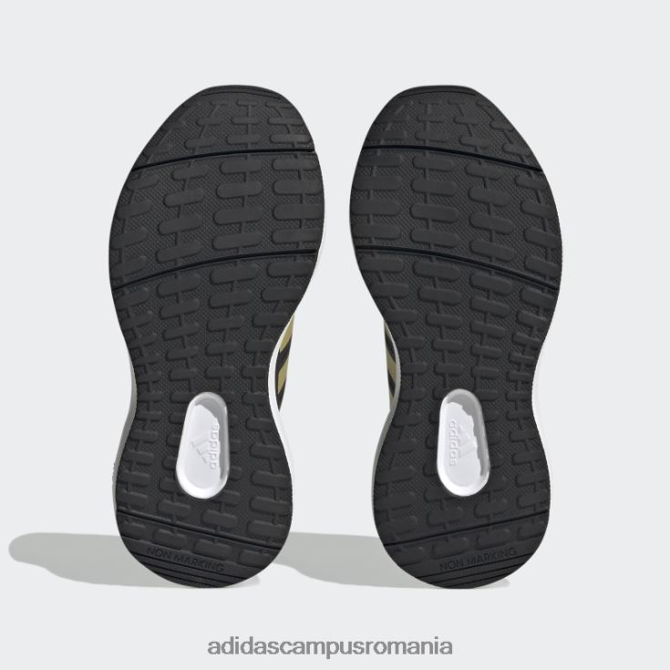 adidas campus romania pantofi negri fortarun 2.0 cloudfoam dantela copii negru/auriu metalic/alb J266N211158