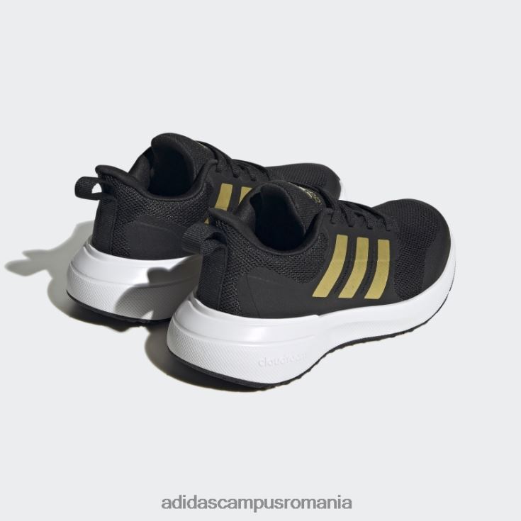 adidas campus romania pantofi negri fortarun 2.0 cloudfoam dantela copii negru/auriu metalic/alb J266N211158