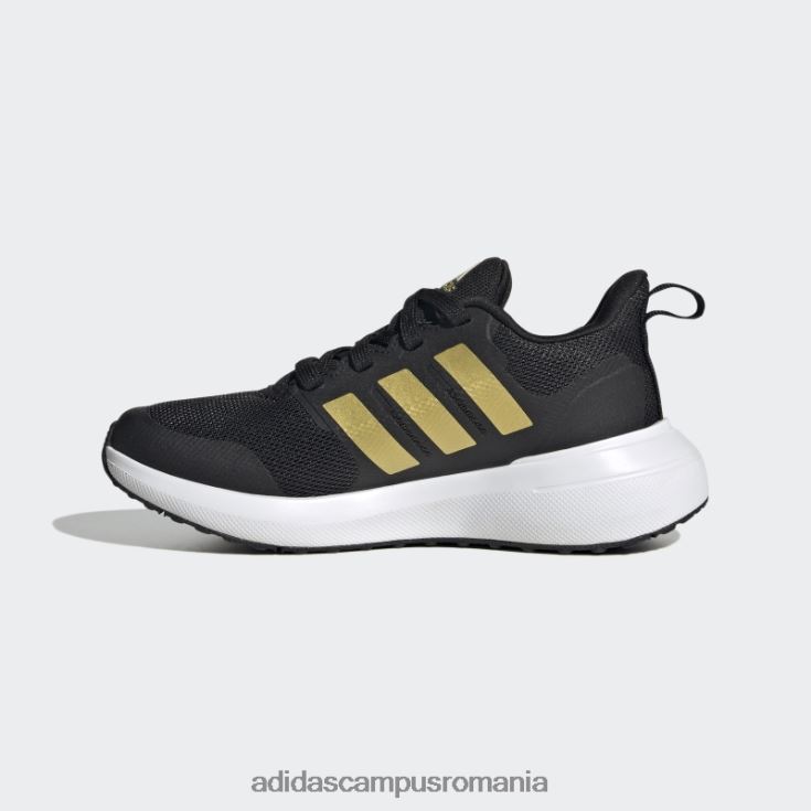 adidas campus romania pantofi negri fortarun 2.0 cloudfoam dantela copii negru/auriu metalic/alb J266N211158