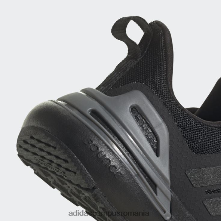 adidas campus romania pantofi negri rapidasport bounce dantela copii negru/fier metalic J266N211105
