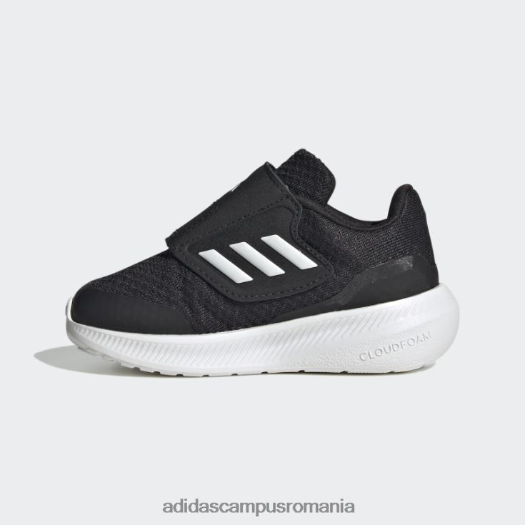adidas campus romania pantofi negri runfalcon 3.0 cu cârlig și buclă copii alb negru J266N217902