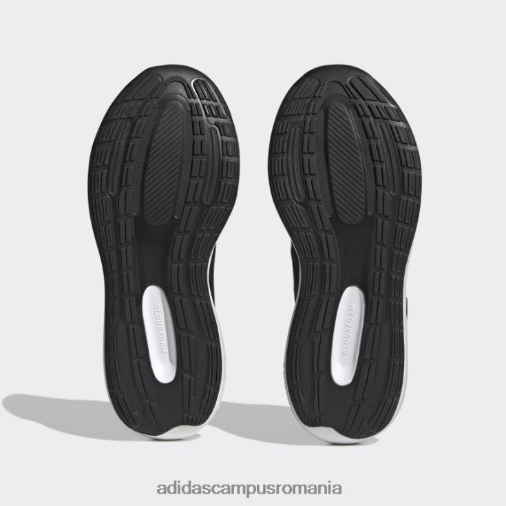 adidas campus romania pantofi negri runfalcon 3.0 cu dantelă elastică copii alb negru J266N217836