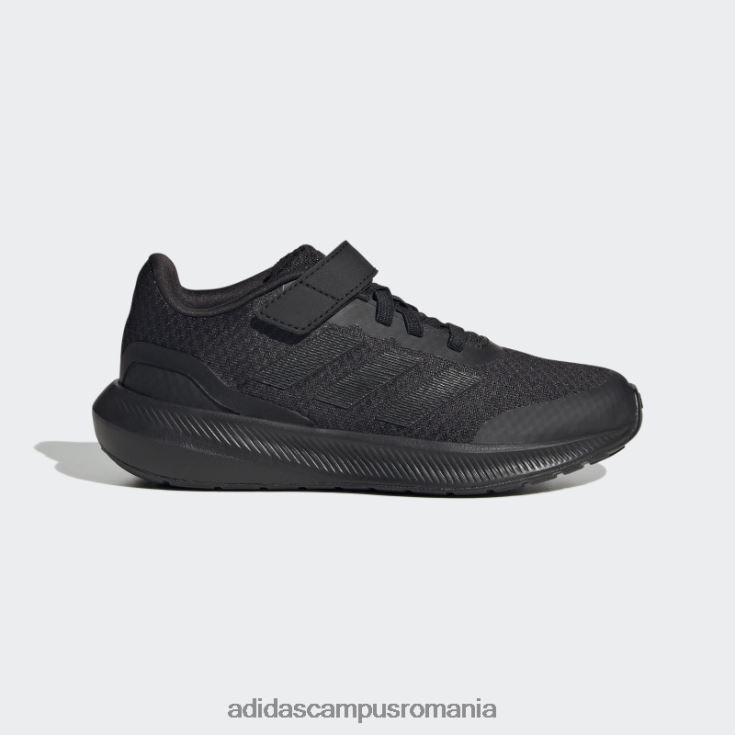 adidas campus romania pantofi negri runfalcon 3.0 cu dantelă elastică copii negru J266N217879
