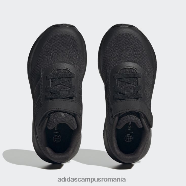 adidas campus romania pantofi negri runfalcon 3.0 cu dantelă elastică copii negru J266N217879