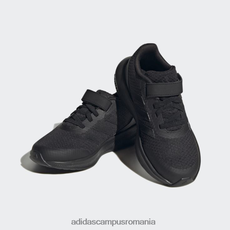 adidas campus romania pantofi negri runfalcon 3.0 cu dantelă elastică copii negru J266N217879