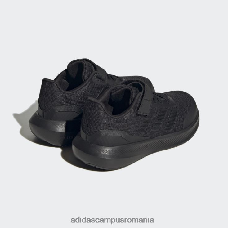 adidas campus romania pantofi negri runfalcon 3.0 cu dantelă elastică copii negru J266N217879