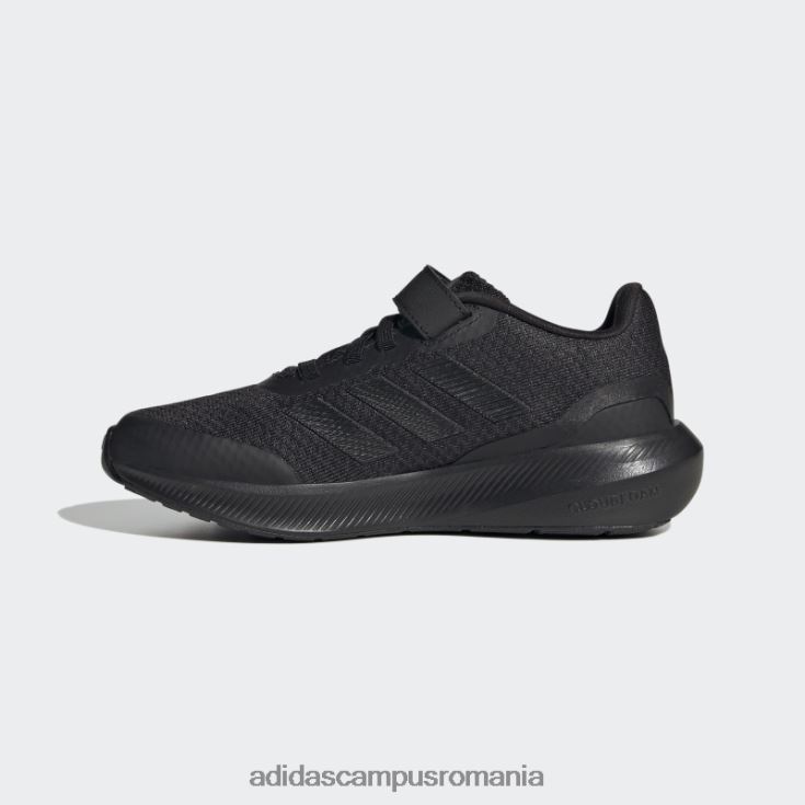 adidas campus romania pantofi negri runfalcon 3.0 cu dantelă elastică copii negru J266N217879
