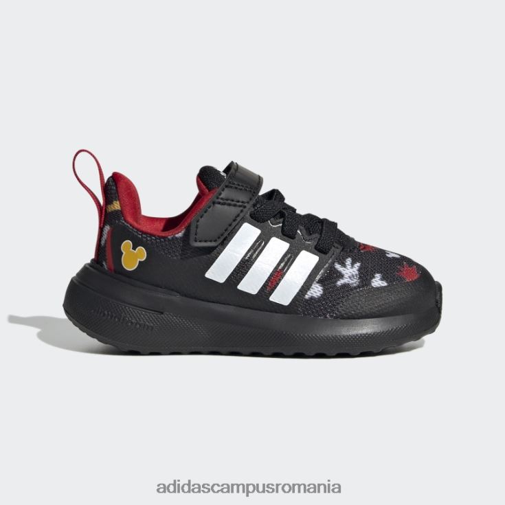 adidas campus romania pantofi negri x disney fortarun 2.0 mickey cloudfoam cu dantelă elastică copii negru/auriu/stacojiu J266N217989