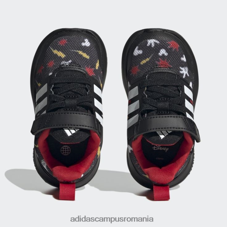 adidas campus romania pantofi negri x disney fortarun 2.0 mickey cloudfoam cu dantelă elastică copii negru/auriu/stacojiu J266N217989
