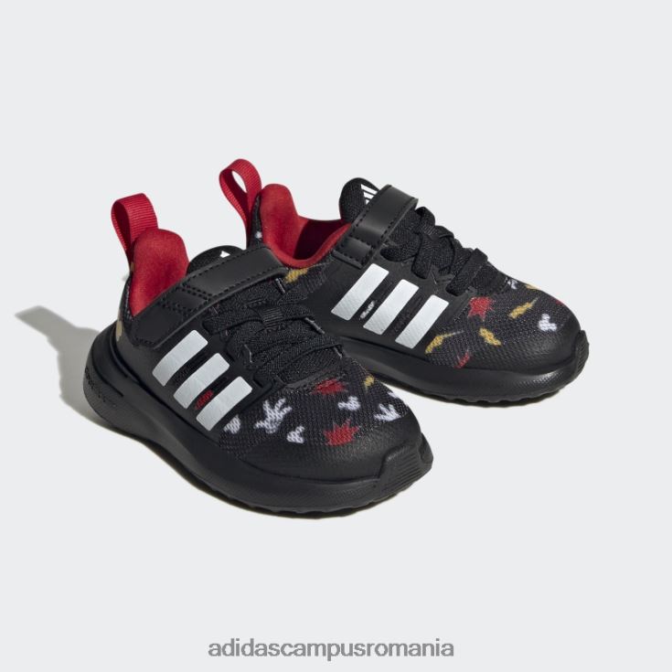 adidas campus romania pantofi negri x disney fortarun 2.0 mickey cloudfoam cu dantelă elastică copii negru/auriu/stacojiu J266N217989