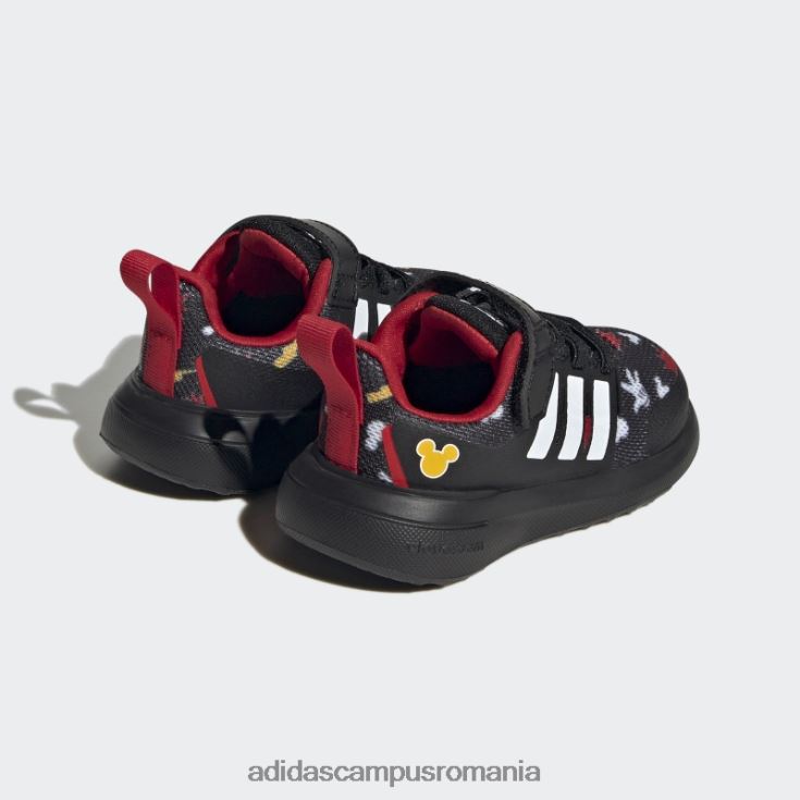 adidas campus romania pantofi negri x disney fortarun 2.0 mickey cloudfoam cu dantelă elastică copii negru/auriu/stacojiu J266N217989