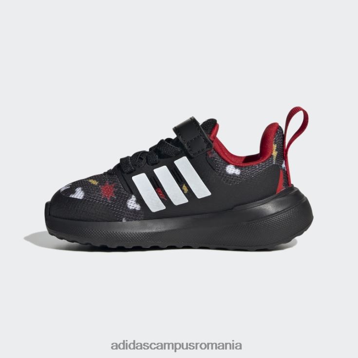 adidas campus romania pantofi negri x disney fortarun 2.0 mickey cloudfoam cu dantelă elastică copii negru/auriu/stacojiu J266N217989