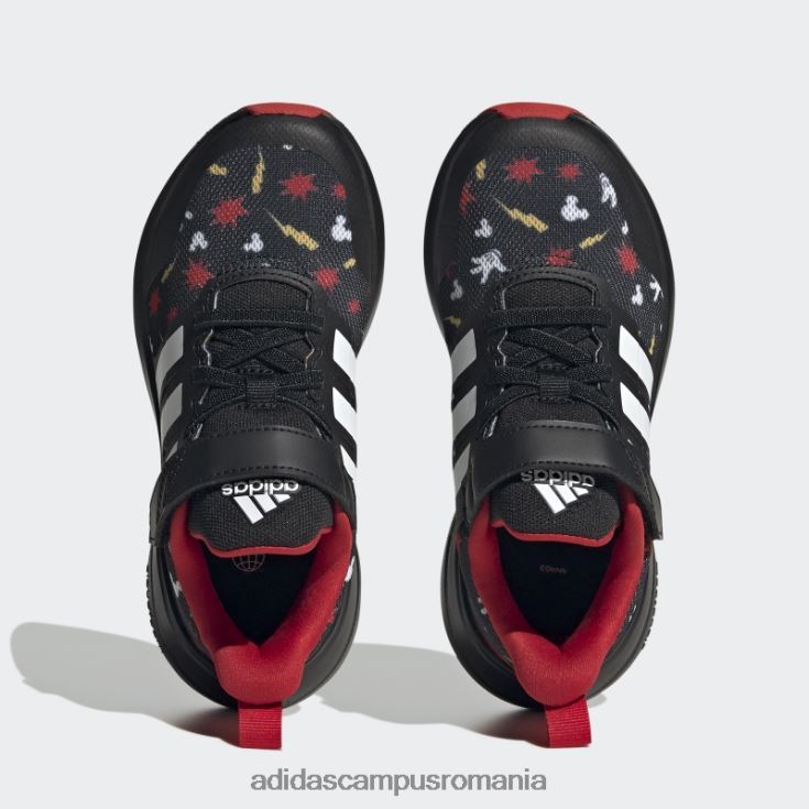 adidas campus romania pantofi negru x disney fortarun 2.0 mickey cloudfoam elastic din dantela cu curea superioara fierbinte copii negru/auriu/stacojiu J266N211280