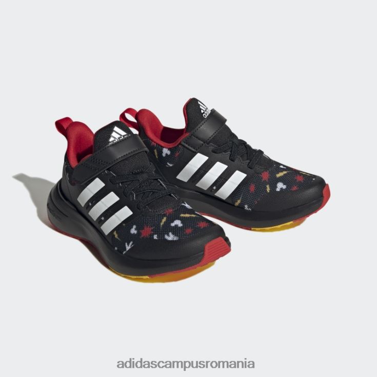 adidas campus romania pantofi negru x disney fortarun 2.0 mickey cloudfoam elastic din dantela cu curea superioara fierbinte copii negru/auriu/stacojiu J266N211280