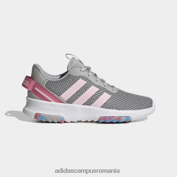 adidas campus romania pantofi racer tr 2.0 gri copii ton gri/roz/trandafir J266N211438