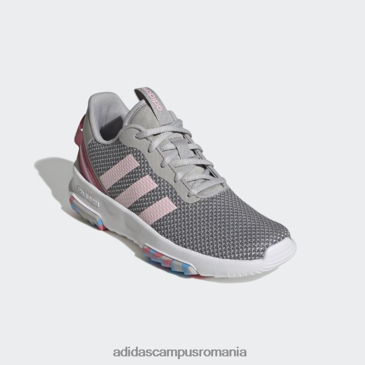 adidas campus romania pantofi racer tr 2.0 gri copii ton gri/roz/trandafir J266N211438