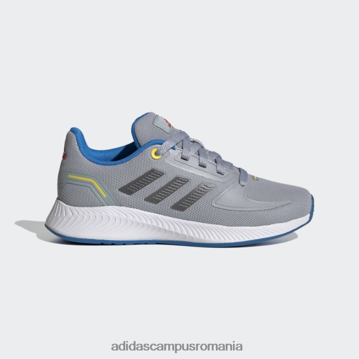 adidas campus romania pantofi runfalcon 2.0 argintii copii argintiu/fier metalic/albastru J266N218260