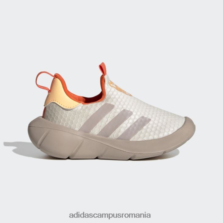 adidas campus romania pantofi slip-on monofit trainer lifestyle alb copii alb/taupe/portocaliu acid J266N218037