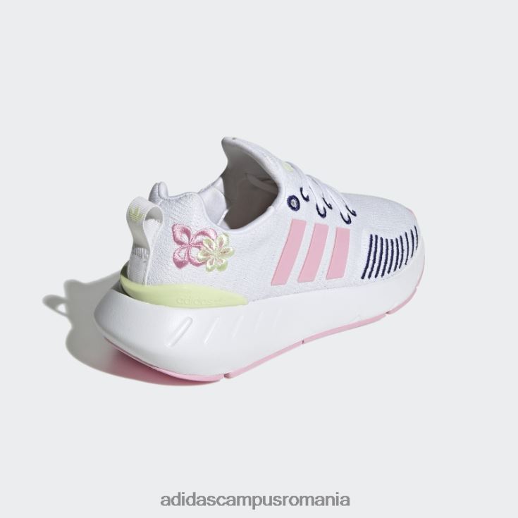 adidas campus romania pantofi swift run 22 albi copii alb/roz adevărat/lime J266N218170