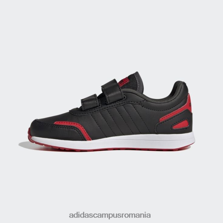 adidas campus romania roșu vs comutator 3 stil de viață alergare pantofi cu curele cu cârlig și buclă, stilați copii negru/alb/rosu J266N217703