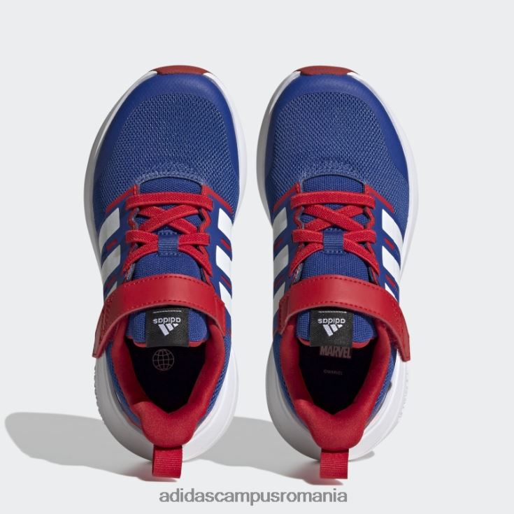 adidas campus romania royal blue x marvel fortarun spider-man 2.0 cloudfoam sport dantela top pantofi cu curea fierbinte copii albastru regal/alb/stacojiu J266N219115