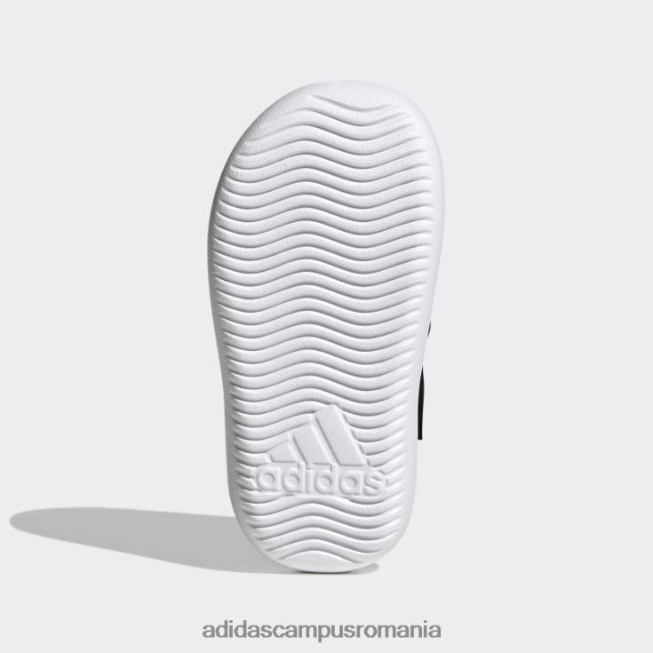 adidas campus romania sandale de apă de vară cu vârf închis, negre copii alb negru J266N217678