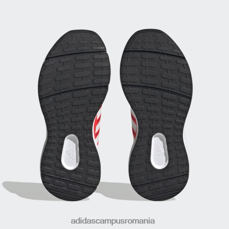 adidas campus romania scarlet fortarun 2.0 cloudfoam pantofi cu curea din dantelă elastică copii stacojiu/alb/rosu J266N211194