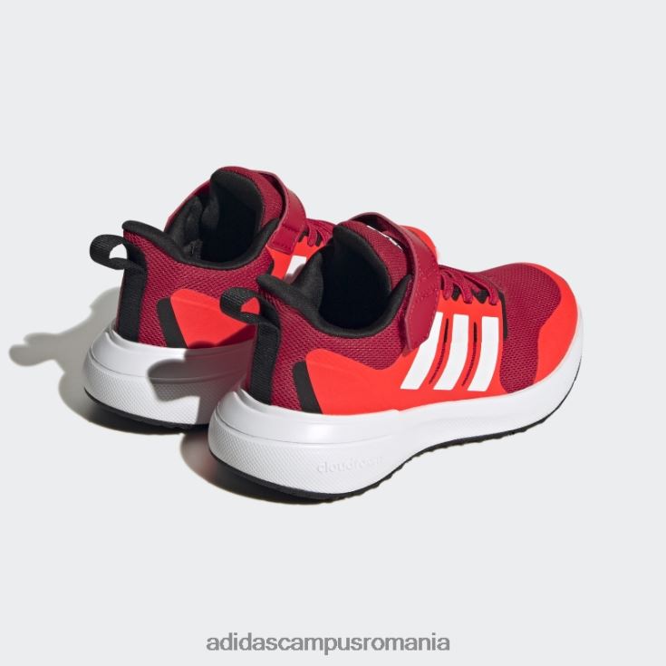 adidas campus romania scarlet fortarun 2.0 cloudfoam pantofi cu curea din dantelă elastică copii stacojiu/alb/rosu J266N211194