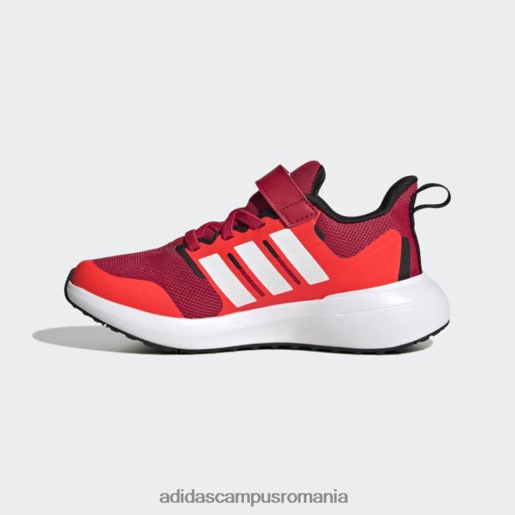 adidas campus romania scarlet fortarun 2.0 cloudfoam pantofi cu curea din dantelă elastică copii stacojiu/alb/rosu J266N211194