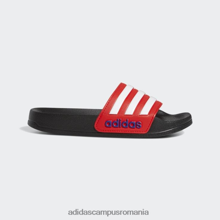 adidas campus romania tobogane de duș adilette roșii copii negru/alb/rosu J266N218226