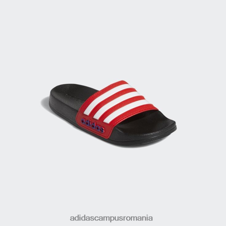 adidas campus romania tobogane de duș adilette roșii copii negru/alb/rosu J266N218226