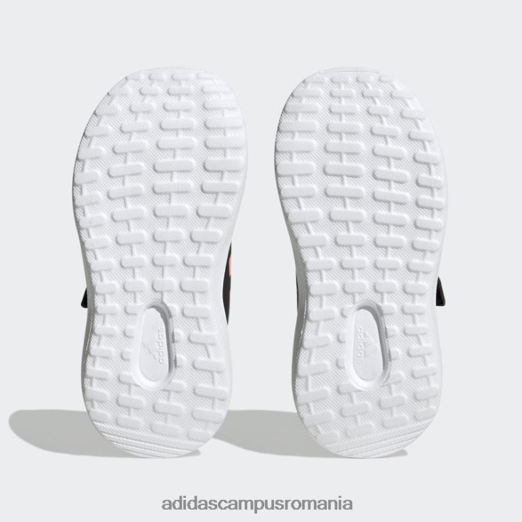 adidas campus romania violet fortarun 2.0 cloudfoam pantofi cu curea din dantela elastica copii negru/roz fascicul/violet J266N211365