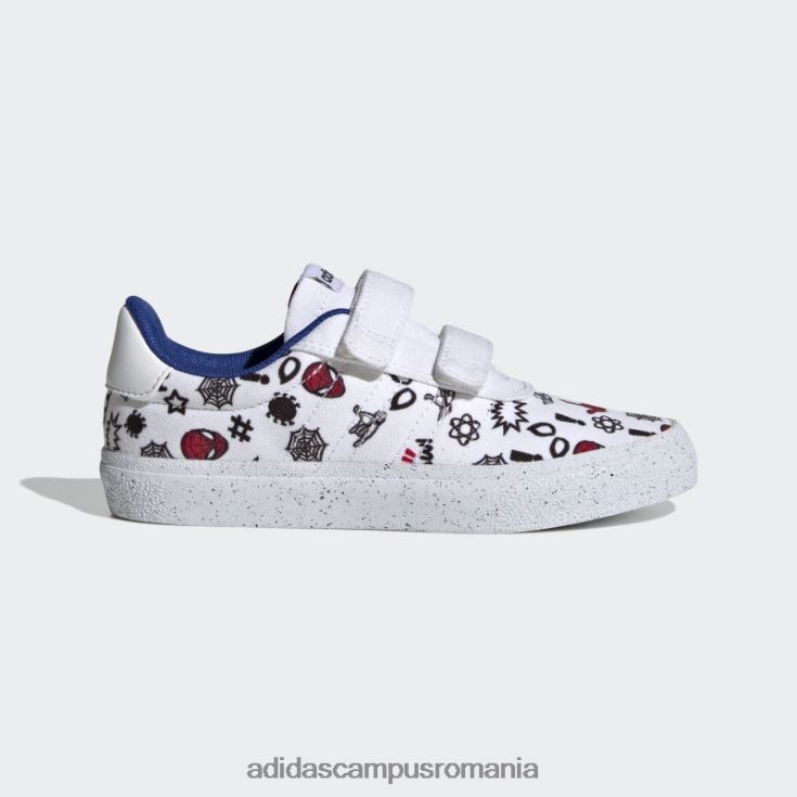 adidas campus romania white fashion x marvel vulcraid3r pantofi cu cârlig și buclă spider-man copii alb/stacojiu J266N218233