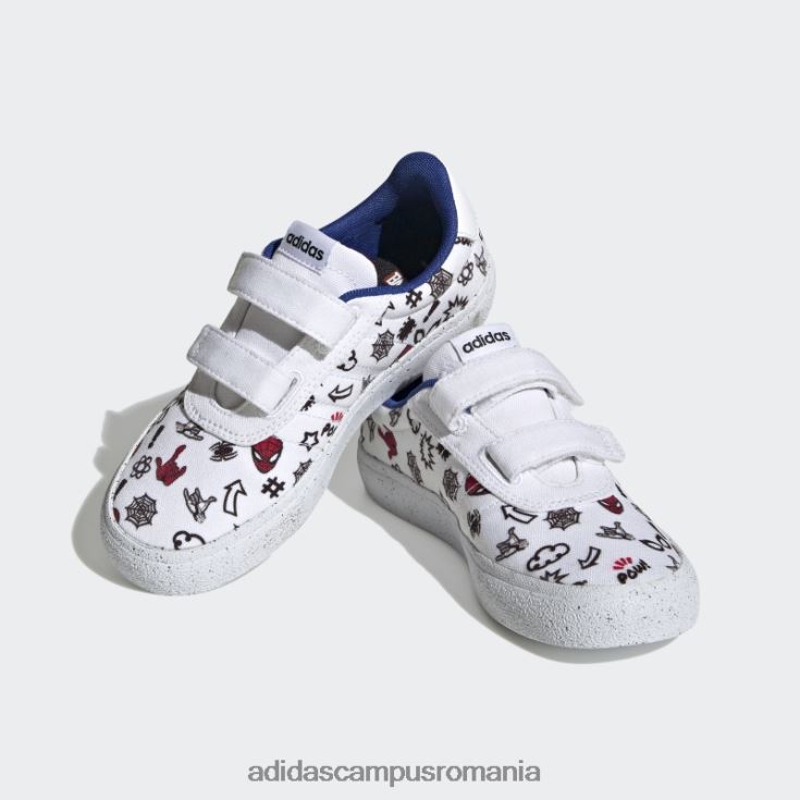 adidas campus romania white fashion x marvel vulcraid3r pantofi cu cârlig și buclă spider-man copii alb/stacojiu J266N218233