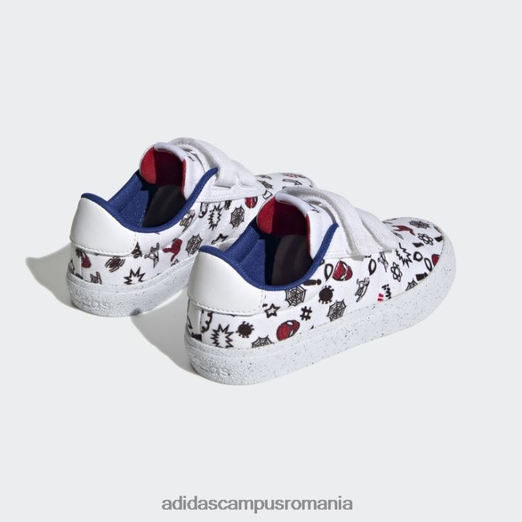 adidas campus romania white fashion x marvel vulcraid3r pantofi cu cârlig și buclă spider-man copii alb/stacojiu J266N218233