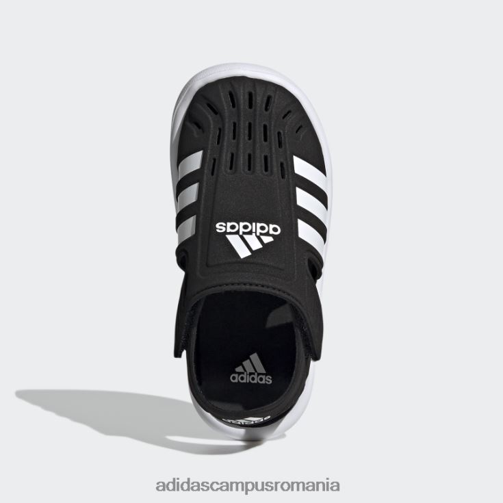 adidas campus romania sandale de apă cu vârf închis de vară negre copii alb negru J266N211402